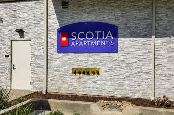 Scotia Apartments San Jose signage